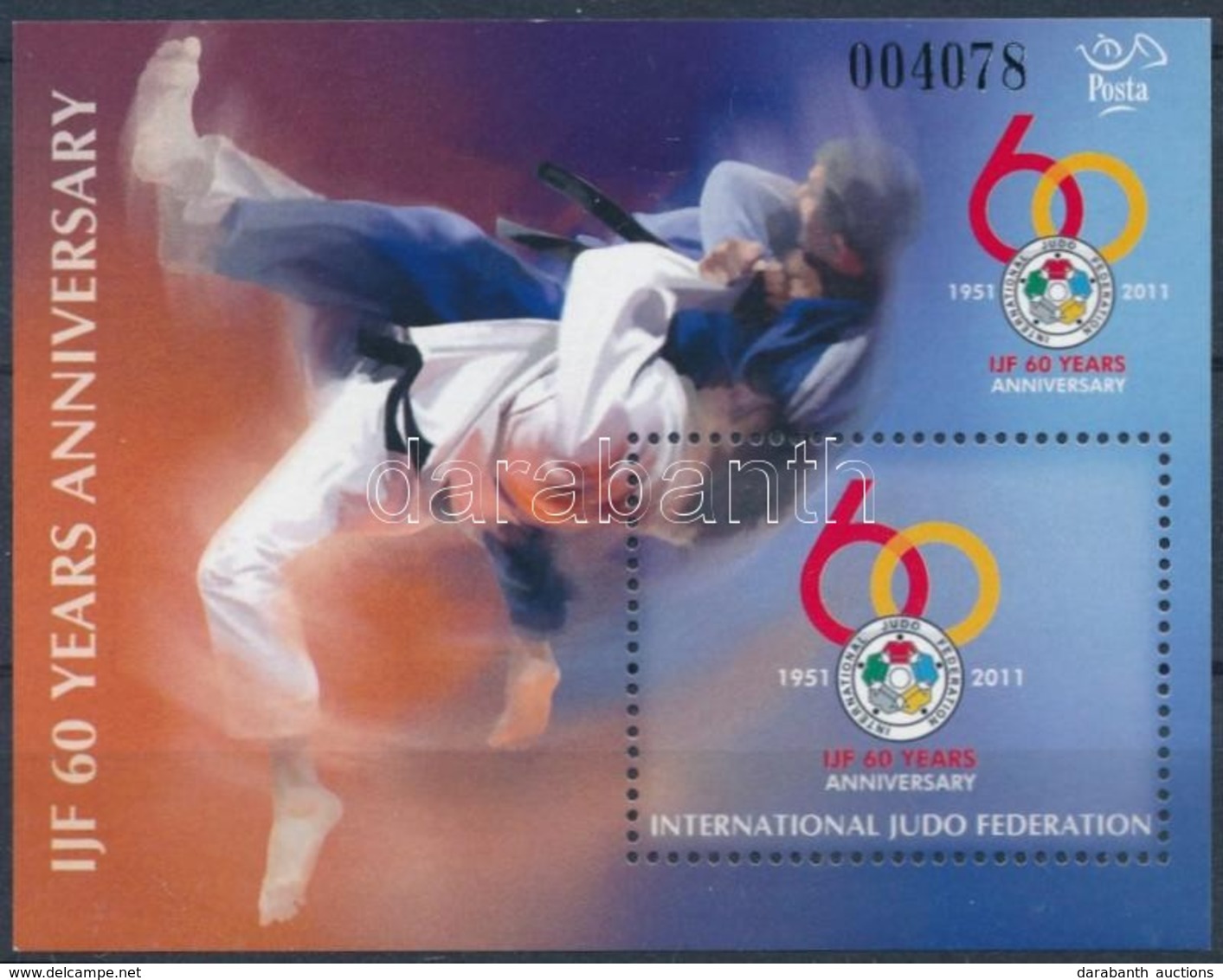 ** 2011 Nemzetközi Judo Szövetség Postai Emlékív - Sonstige & Ohne Zuordnung