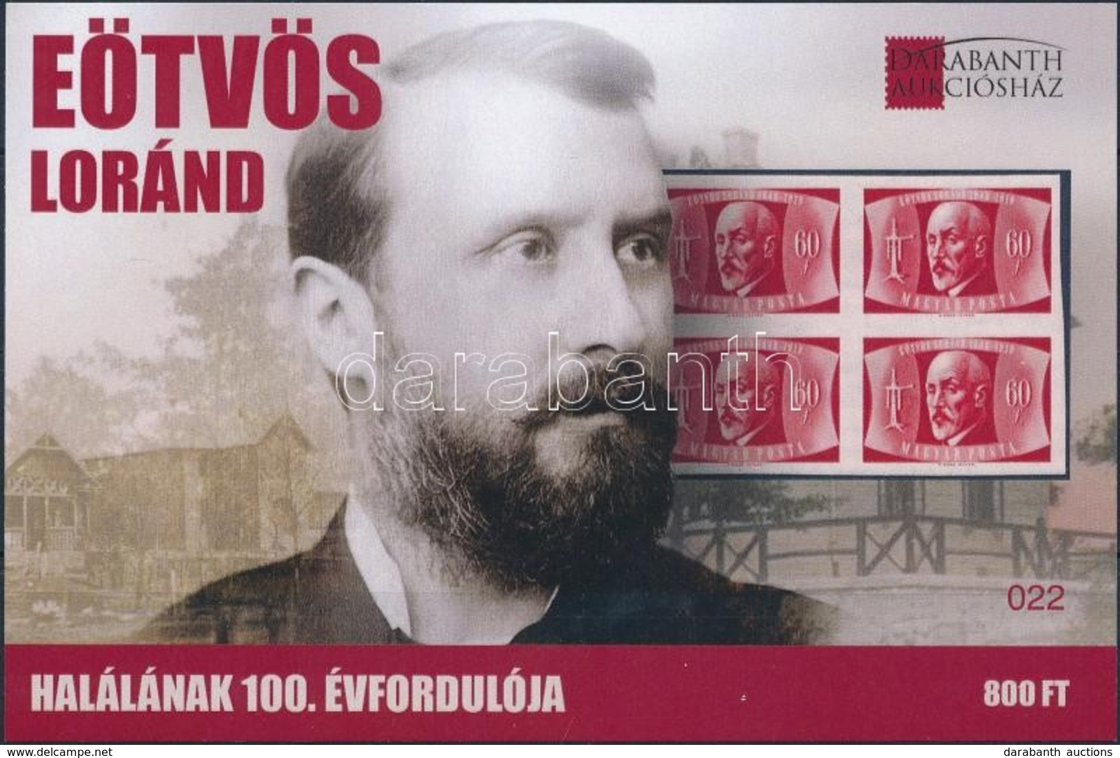 ** 2019 Eötvös Loránd Halálának 100. évfordulója Emlékív - Other & Unclassified