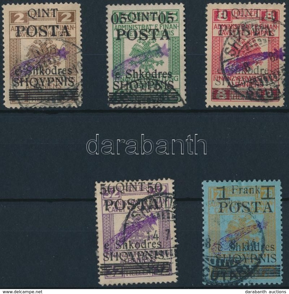 O 1919 Forgalmi Sor 5 értéke Mi 47-49 III + 51-52 III - Other & Unclassified