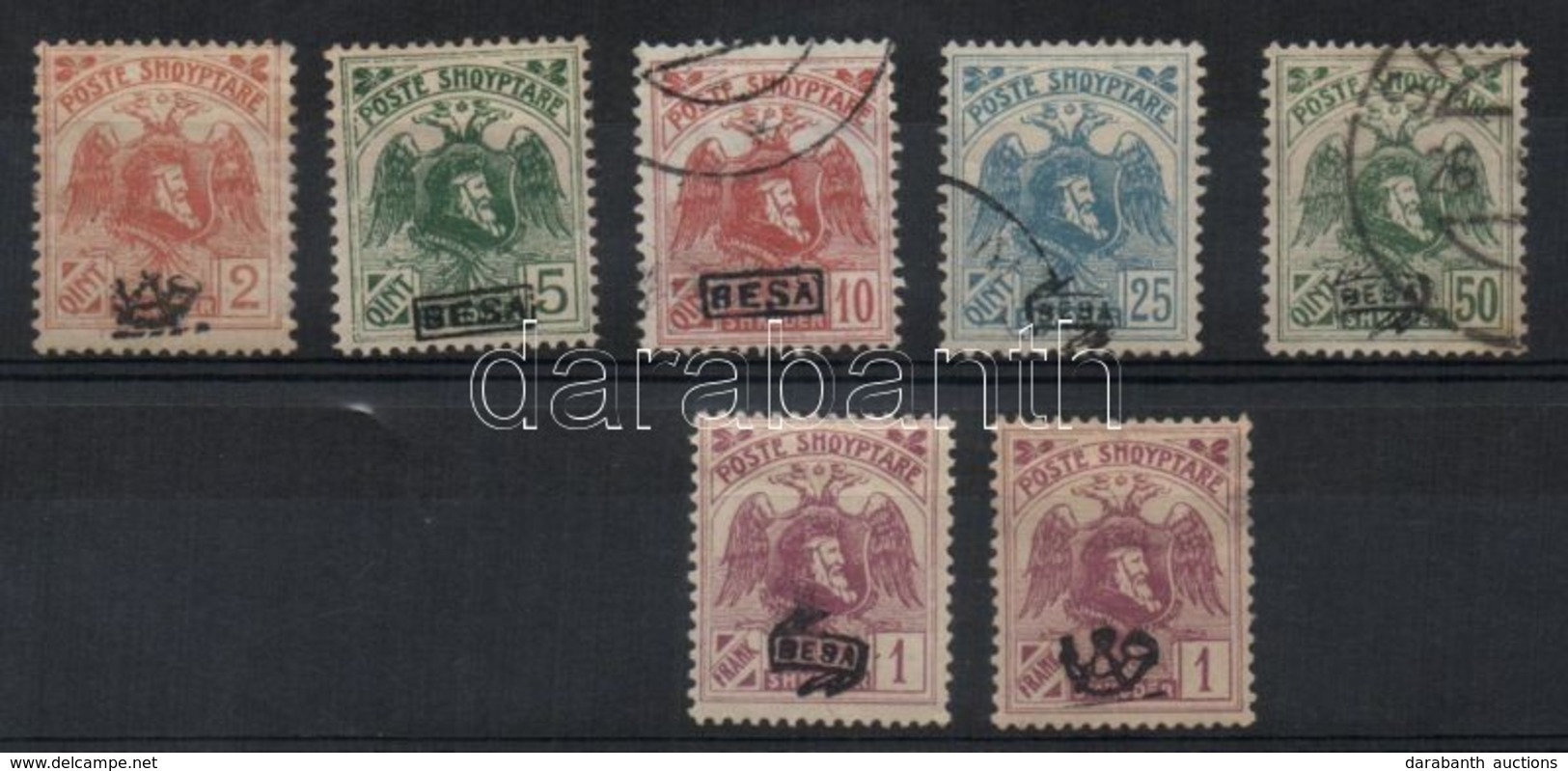 (*) * 1922 Forgalmi, Sknaderbeg és Kétfejű Sas / Definitives Mi 76I + 77III + 78III + 79II + 80II + 81I-II - Other & Unclassified