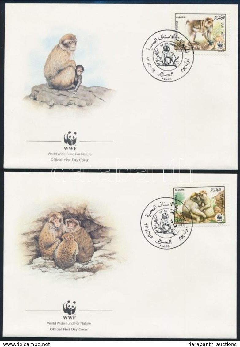 1988 WWF Majmok Sor FDC,
WWF Monkies Set FDC
Mi 972-975 - Other & Unclassified