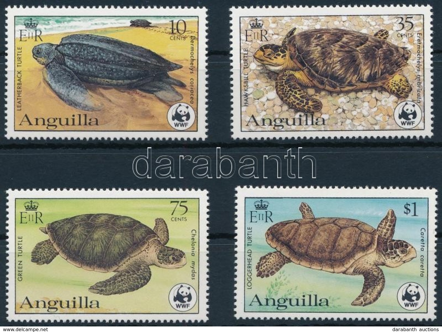 ** 1983 WWF Teknősök Sor,
WWF Turtles Set
Mi 541-544 - Other & Unclassified