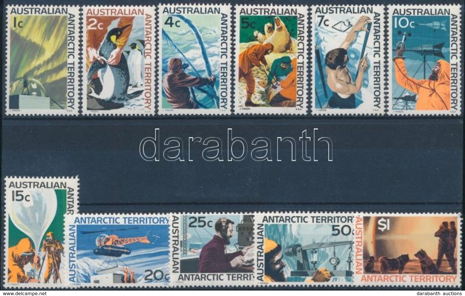 ** 1966 Antarktisz-kutatás Sor,
Antarctic Research Set
Mi 8-18 - Other & Unclassified