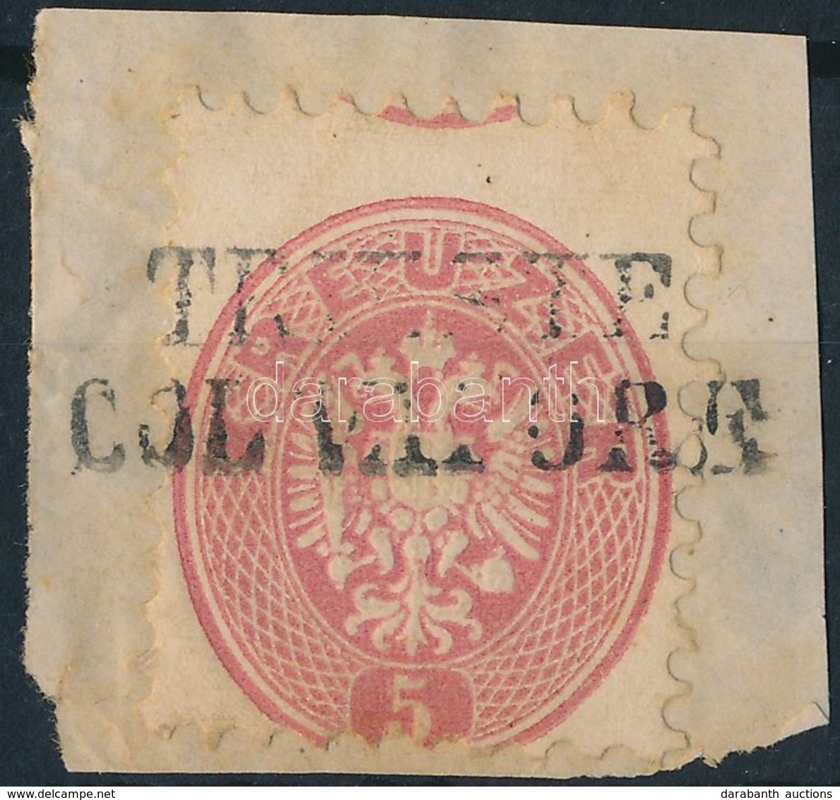 1864 Képbe Fogazott 5kr 'TRIESTE COL VAPORE' - Sonstige & Ohne Zuordnung