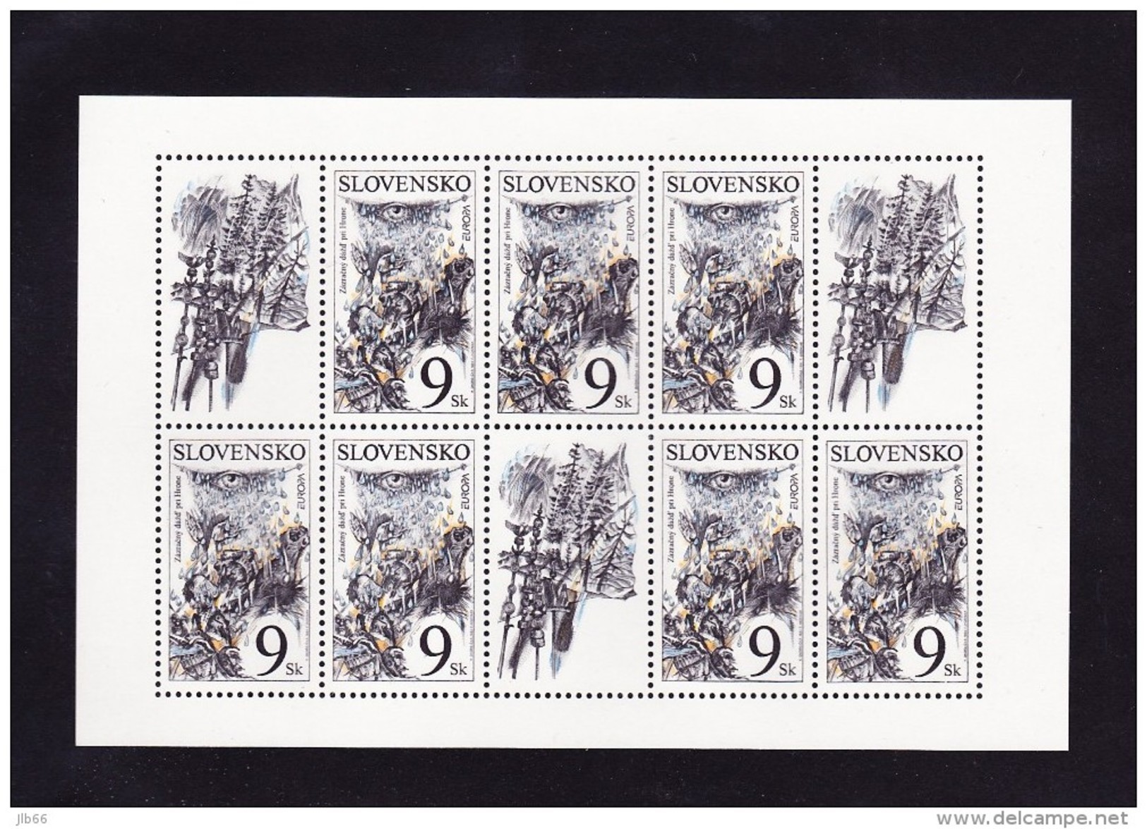 Bloc 7 Timbres + 3 Vignettes Europa 1997 Conte Et Légendes Pluie Miraculeuse Neuf YT 237 / Mi 278 - Blocks & Sheetlets