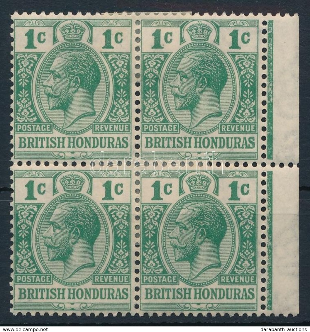 * Brit Honduras 1921 Forgalmi Négyestömb Mi 86 - Other & Unclassified
