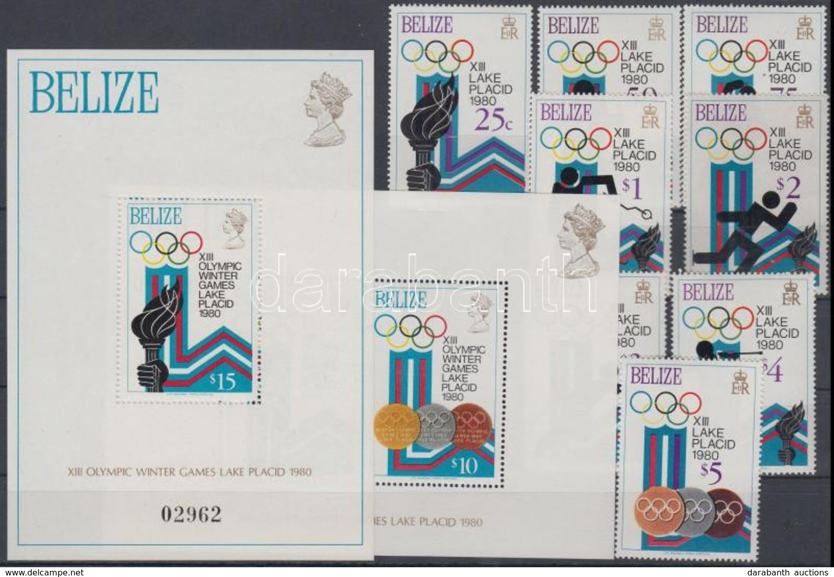 ** 1979 Téli Olimpia, Lake Placid Sor Mi 443-452 + Blokkpár 12-13 - Other & Unclassified