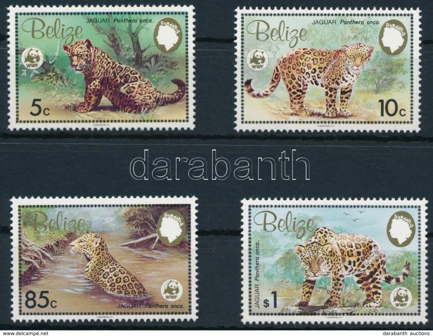 ** 1983 WWF Jaguár Sor,
WWF Jaguar Set
Mi 719-722 - Other & Unclassified