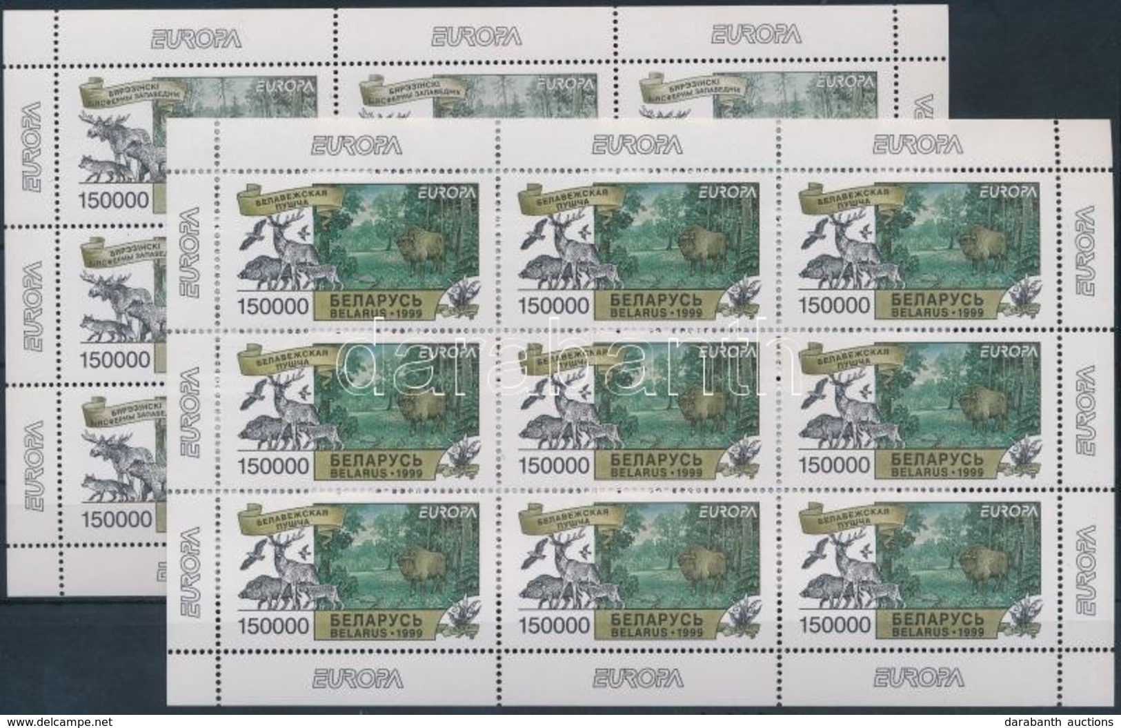 ** 1999 Europa CEPT, Nemzeti Parkok Kisív Sor Mi 316-317 - Sonstige & Ohne Zuordnung