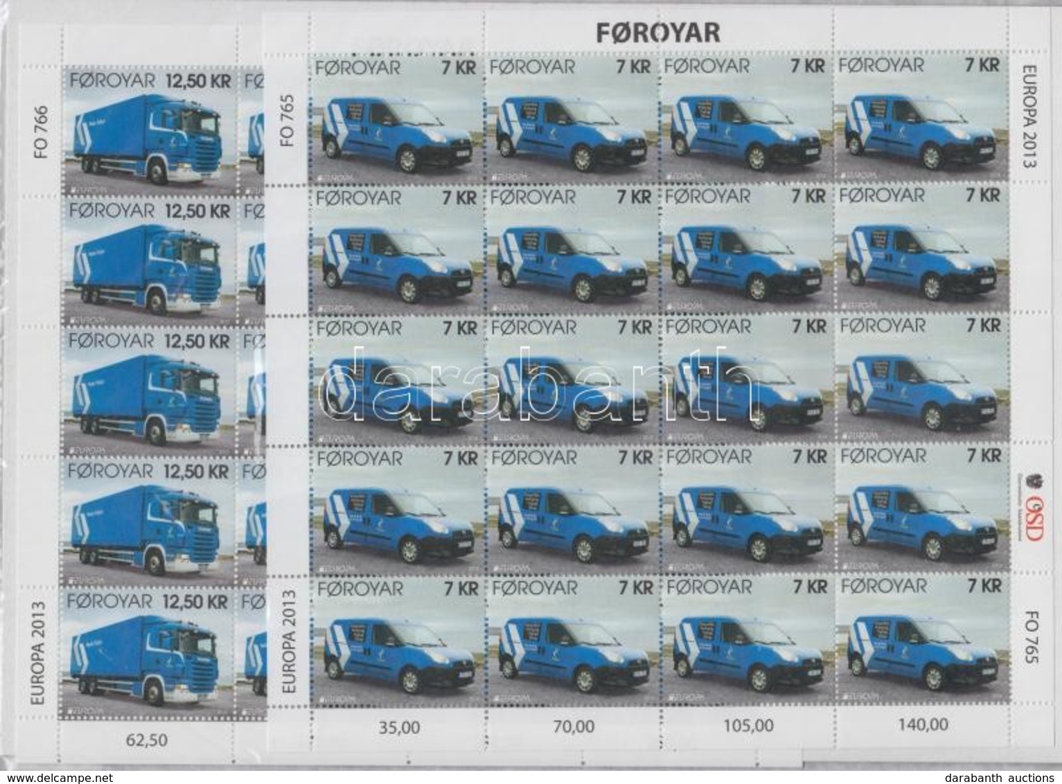 ** 2013 Europa CEPT Postai Járművek Kisívpár Mi 781-782 - Other & Unclassified