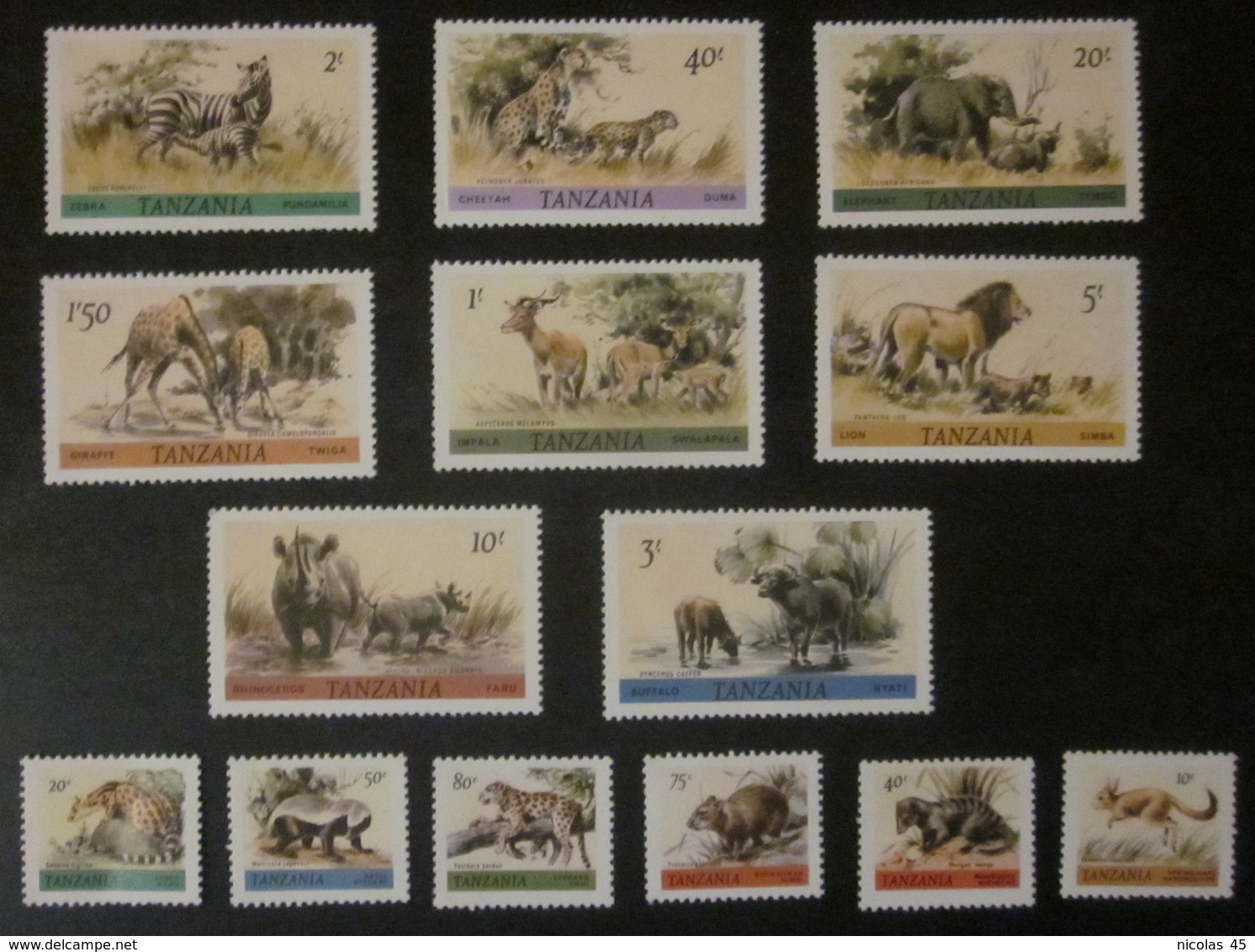 Lot De Timbres Animaux Savane - Autres & Non Classés