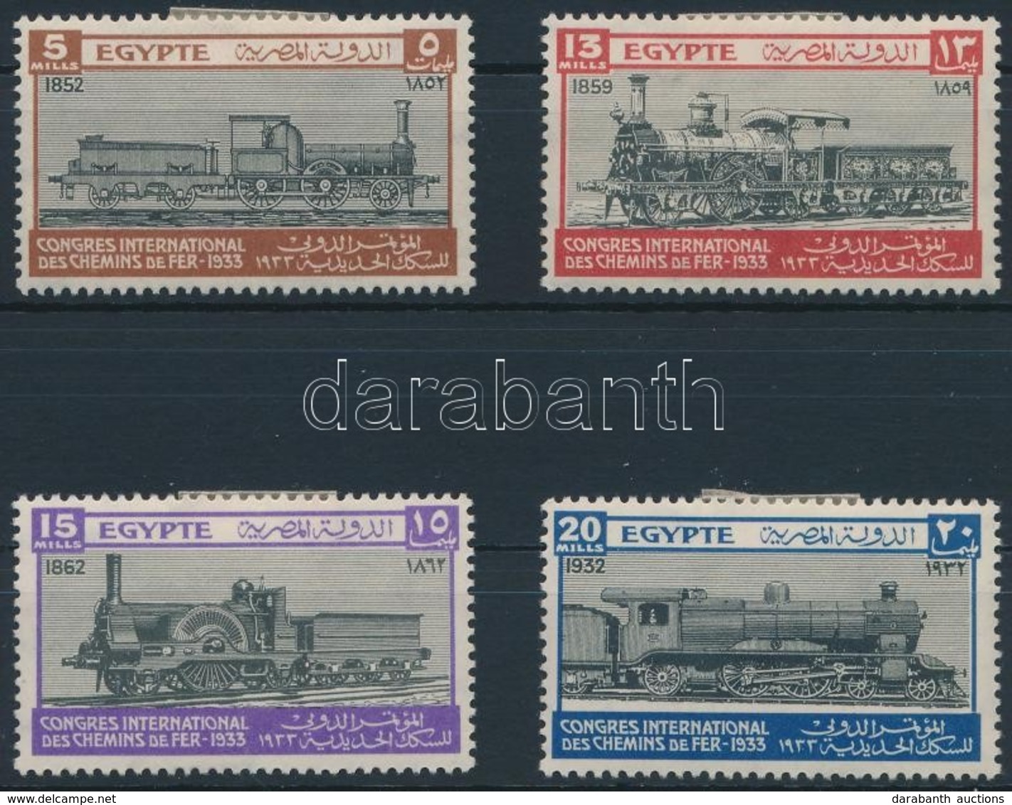 * 1933 Vasút Sor Mi 160-163 - Other & Unclassified