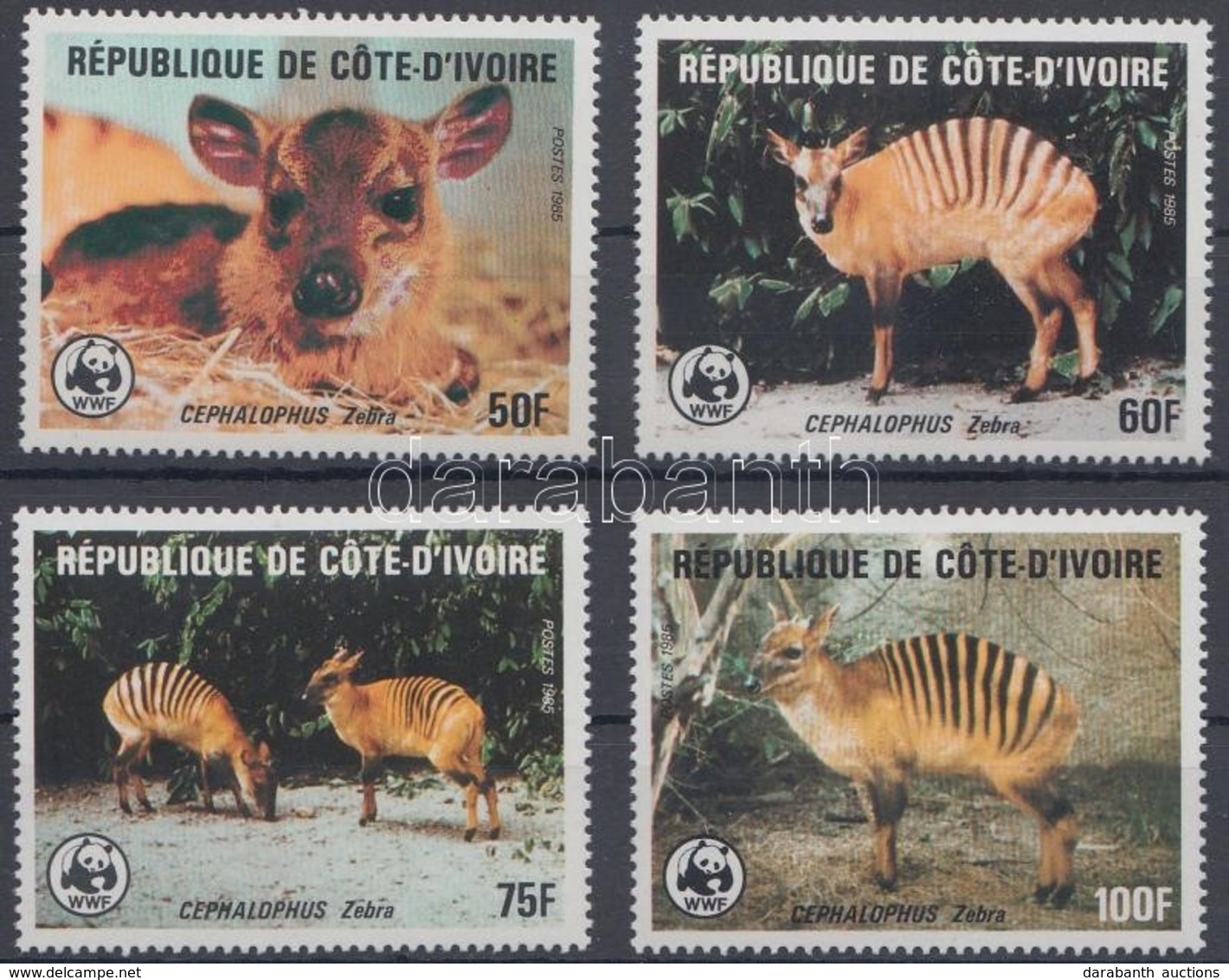 ** 1985 WWF: Zebra-bóbitásantilop Sor Mi 881-884 - Sonstige & Ohne Zuordnung