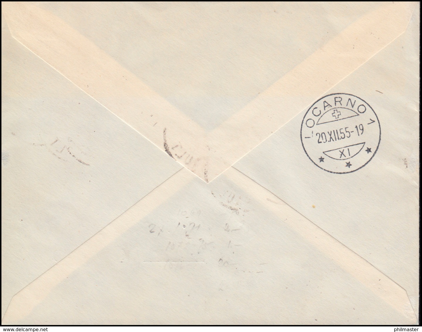 Frankreich 1076-1077 Rotes Kreuz + 1072-1075 Wappen-Satz R-Brief LUNEL 19.12.55 - Sonstige & Ohne Zuordnung