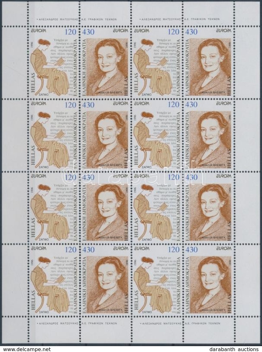 ** 1996 Europa CEPT, Híres Nők Kisív  Mi 1908-1909 - Other & Unclassified