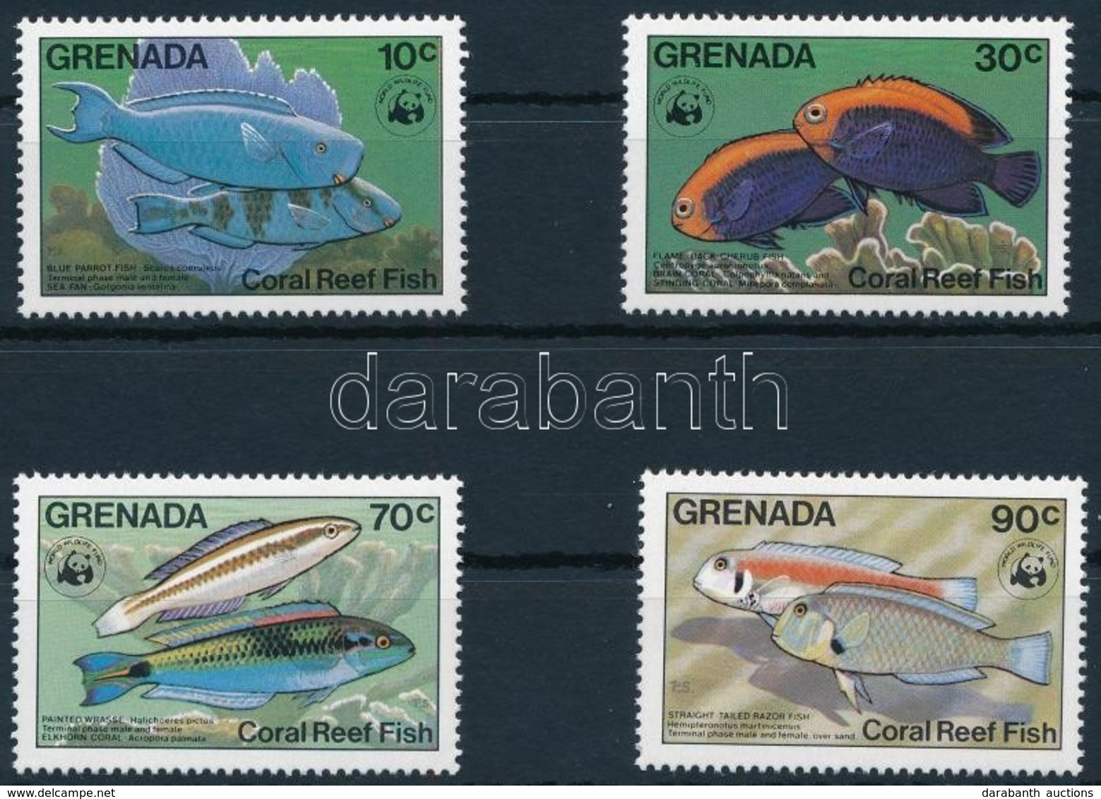 ** 1984 WWF Halak Sor,
WWF Fishes Set
Mi 1299-1303 - Other & Unclassified