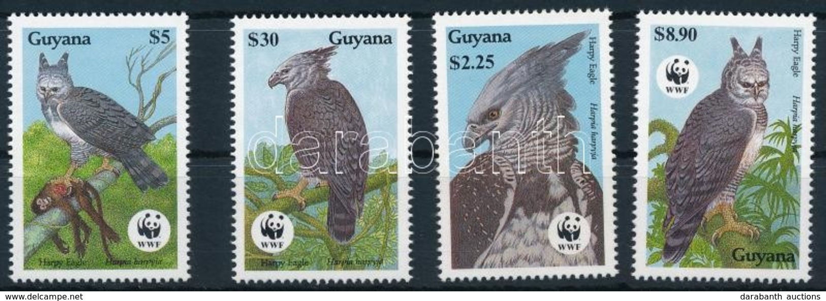 ** 1990 WWF Hárpia Sor,
WWF Harpy Set
Mi 3077-3080 - Sonstige & Ohne Zuordnung