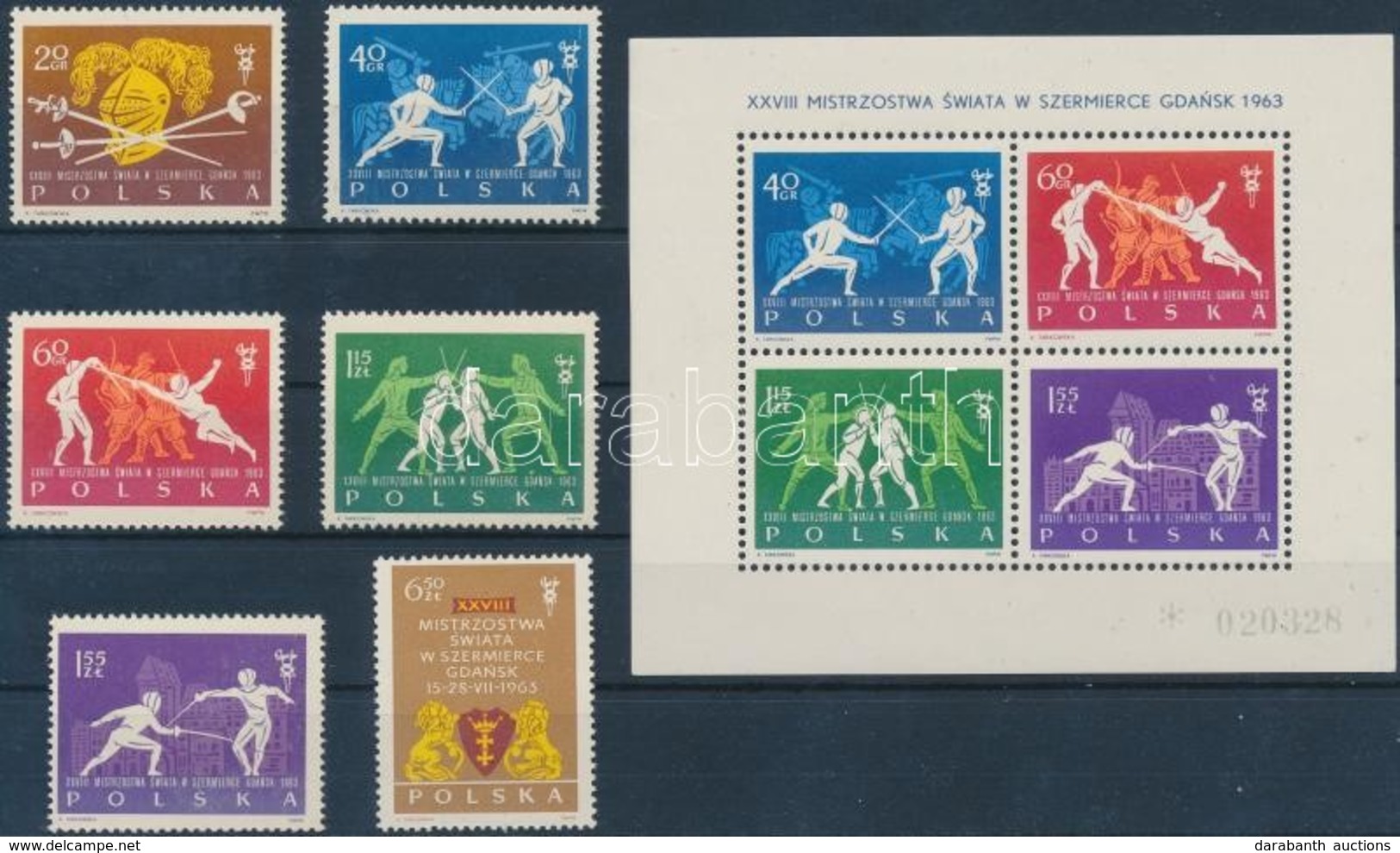 ** 1963 Vívó Világbajnokság Sor Mi 1405-1410 A + Blokk Mi 29 - Other & Unclassified