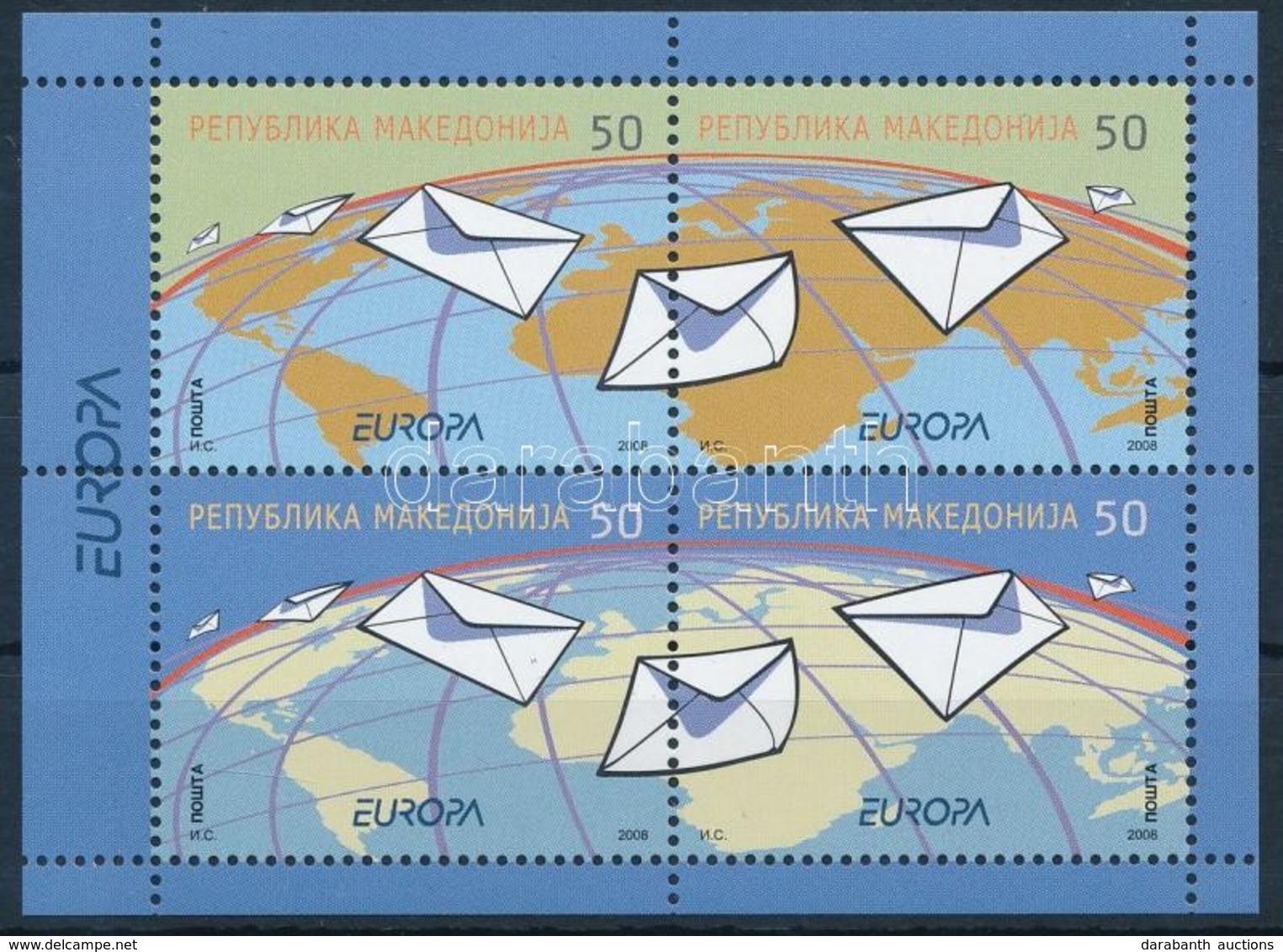 ** 2008 Europa CEPT: Levél Bélyegfüzetlap Mi H-Blatt 1 - Other & Unclassified