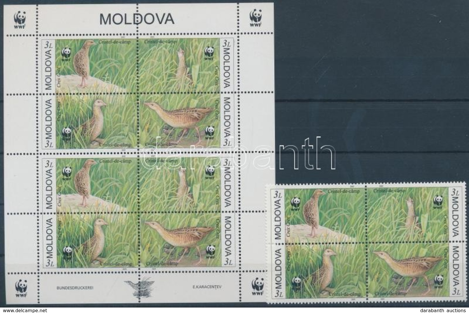 ** 2001 WWF Haris Négyestömb + Kisív Mi 379-382 - Sonstige & Ohne Zuordnung