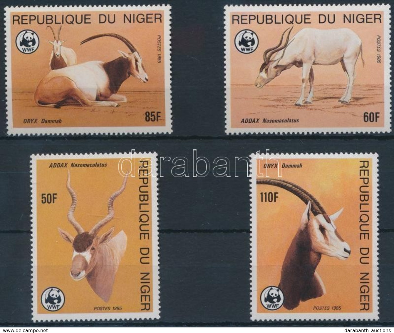 ** 1985 WWF: Antilopok Sor Mi 941-944 + 4 FDC - Sonstige & Ohne Zuordnung