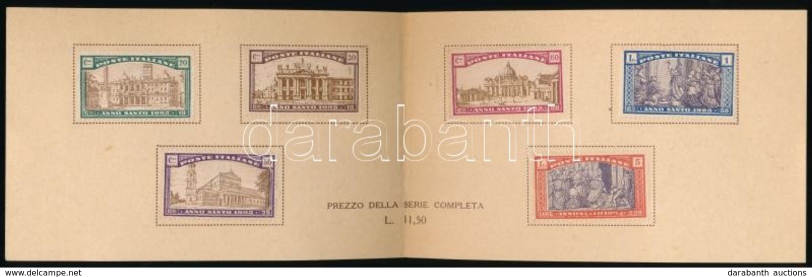 1924 Szent év Sor Mi 206-211 Alkalmi Kiadványba Ragasztva - Other & Unclassified