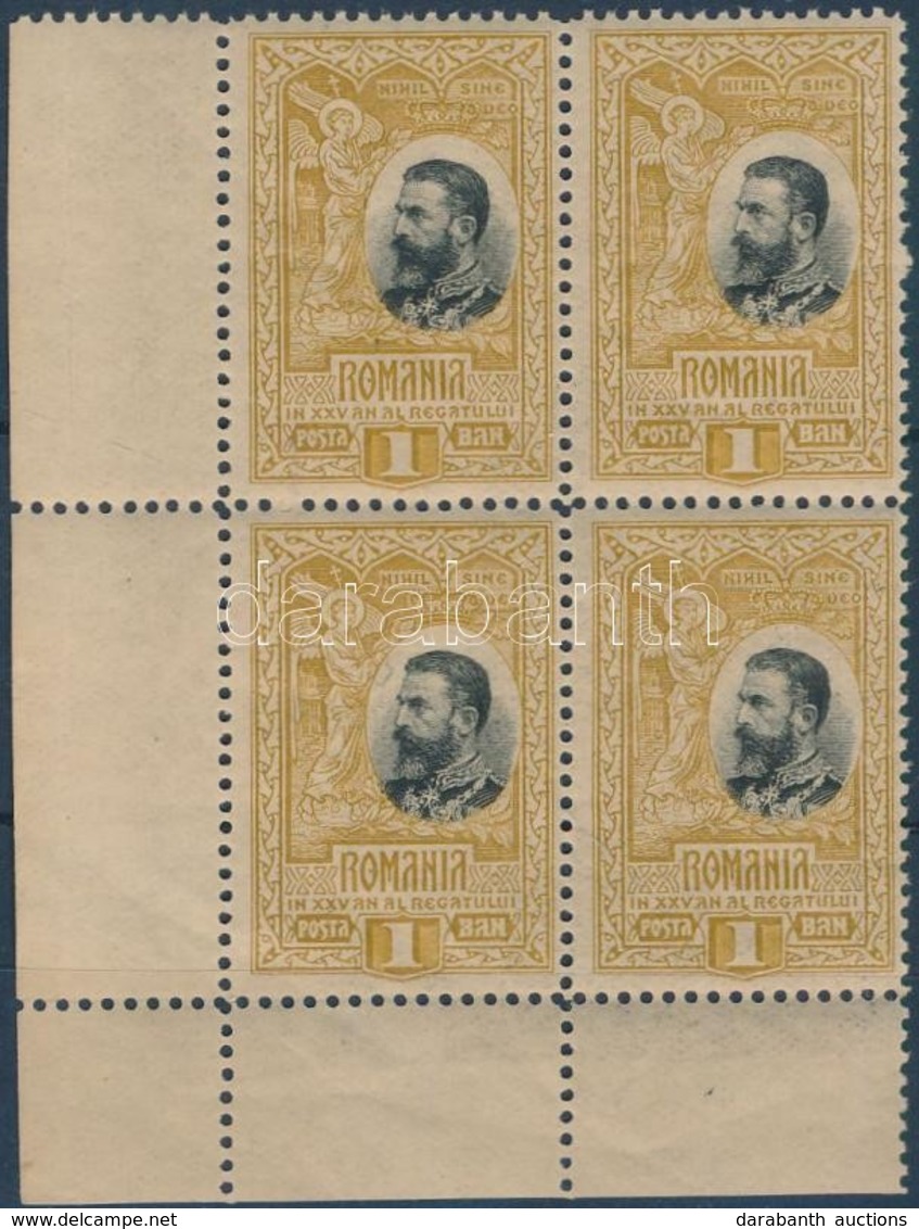 ** 1906 I. Károly Király ívsarki Négyestömb Mi 185 - Other & Unclassified