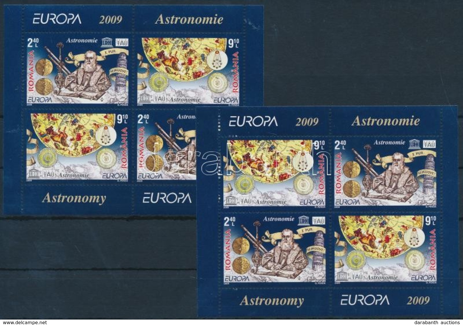 ** 2009 Europa CEPT, Csillagászat Blokk Mi 445 I-II - Sonstige & Ohne Zuordnung