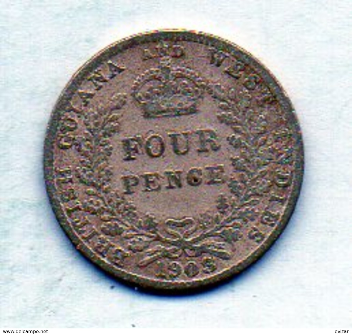 BRITISH GUIANA & WEST INDIES, 4 Pence, Silver, Year 1903, KM #27 - Guyana