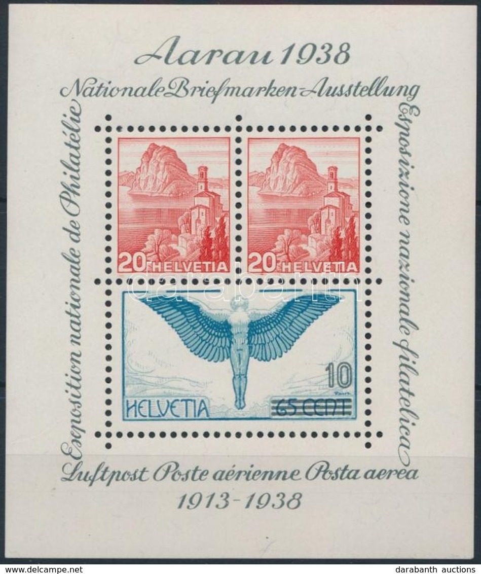 ** 1938 Bélyegkiállítás Blokk,
Stamp Exhibition Block
Mi 4 - Other & Unclassified