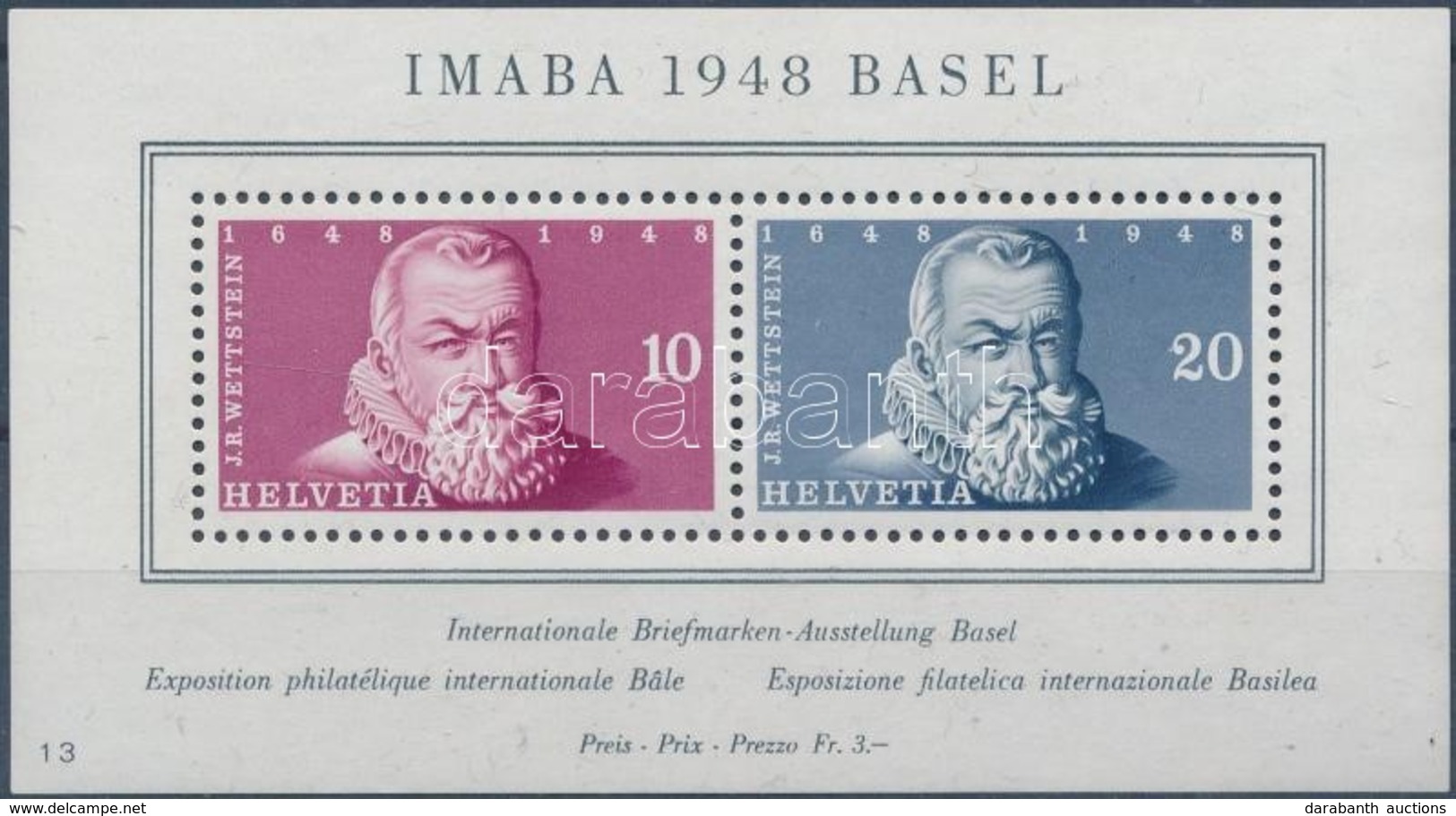 ** 1948 Bélyegkiállítás Blokk Mi 13 - Other & Unclassified