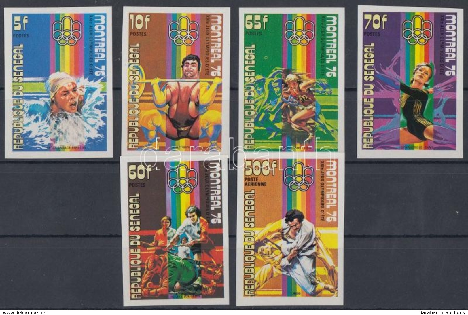 ** 1976 Montreali Nyári Olimpia Vágott Sor Mi 606-611 - Sonstige & Ohne Zuordnung