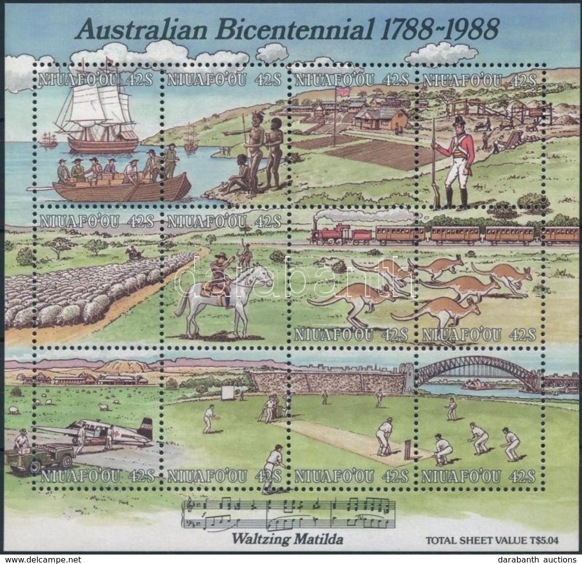 ** 1988 200 éve Gyarmatosították Ausztráliát Blokk Mi 6 - Other & Unclassified