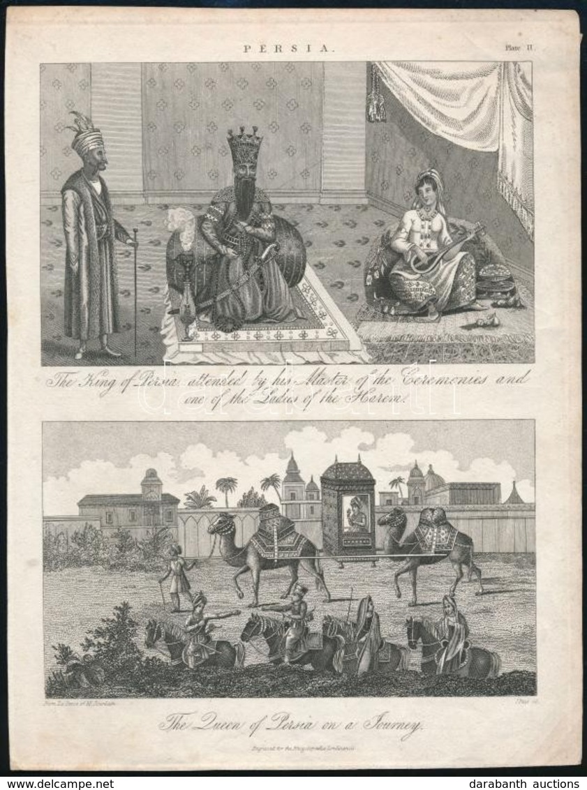 Cca 1810 A Perzsa Király. Rézmetszet. 20x26 Cm - Stiche & Gravuren