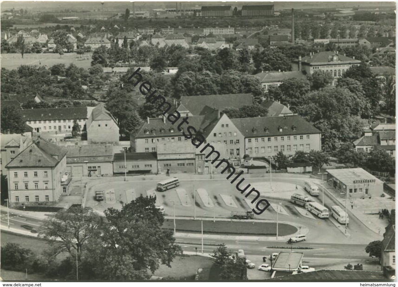 Oschatz - Blick Vom Kirchturm Auf Den Busbahnhof - Foto-AK Grossformat - Verlag Bild Und Heimat Reichenbach - Oschatz