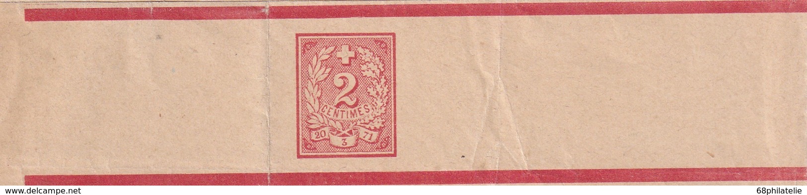 SUISSE    ENTIER POSTAL/GANZSACHE/POSTAL STATIONERY BANDE JOURNAL - Entiers Postaux