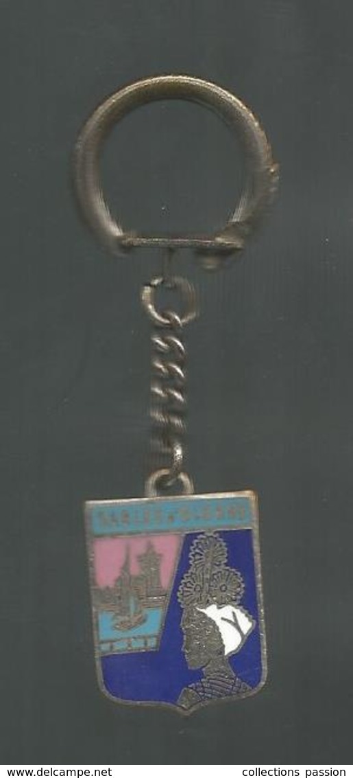 Porte Clefs, Clés , BLASON SABLES D'OLONNE , VENDEE ,2 Scans ,  Frais Fr 1.95 E - Key-rings