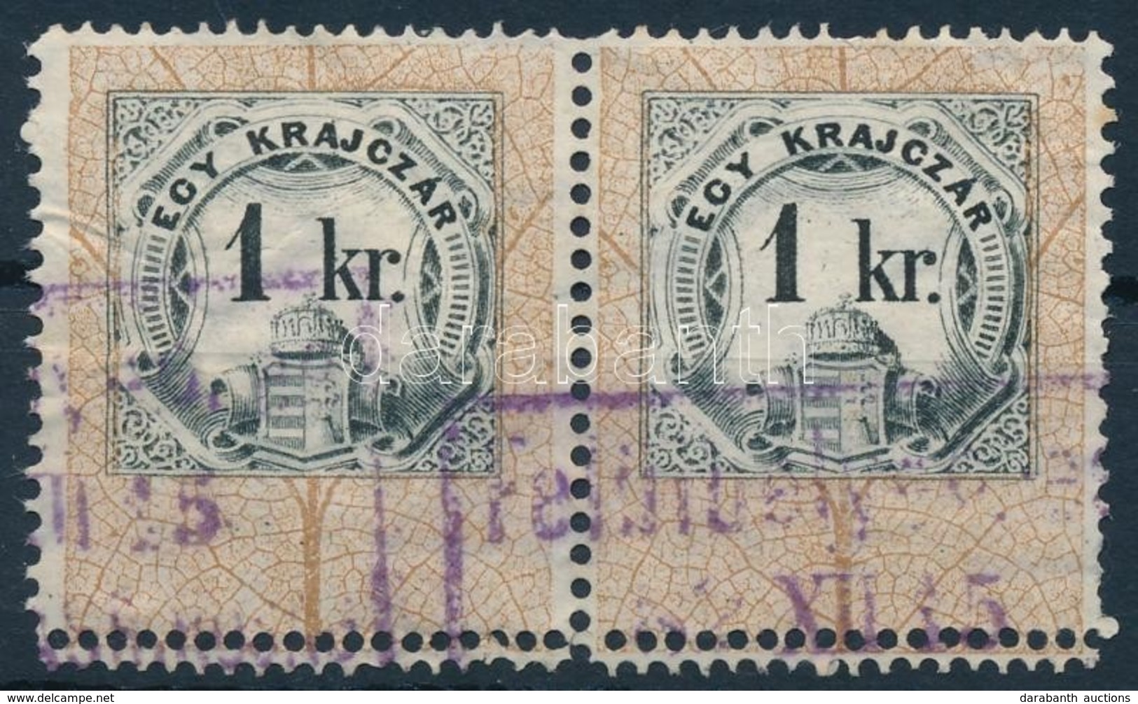 1880 1Kr Bélyegpár Az Alsó Mezőben Dupla Perforálás - Unclassified