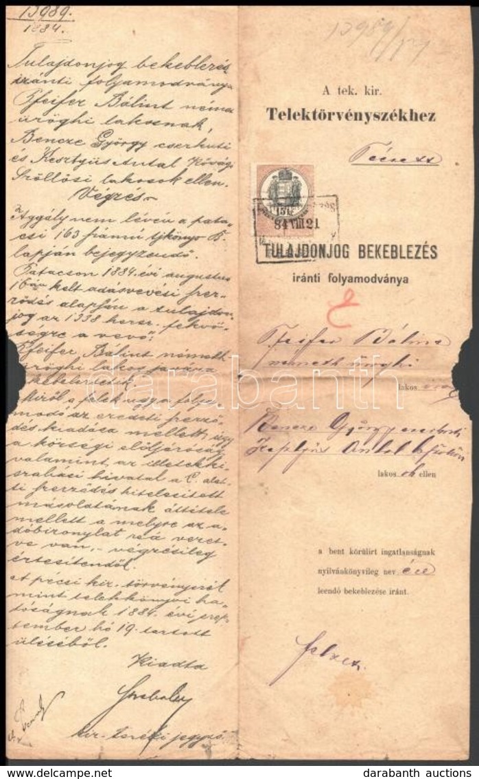 Cca 1862-1937 14 Db Régi Irat Okmánybélyegekkel, Viaszpecséttel - Unclassified
