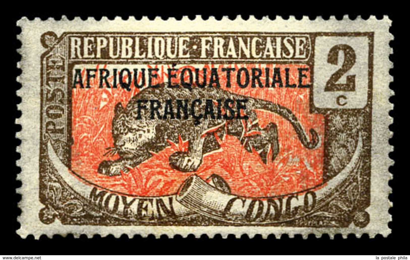 TCHAD, N°20a, 2c Sépia Et Rose Sans La Surcharge 'TCHAD'. TB  Qualité: *  Cote: 220 Euros - Unused Stamps