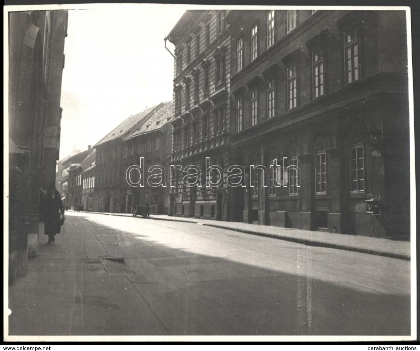 Cca 1930-1940 Budai Vár, Országház Utca Részlete (14-12.), Rajta Ferenczy- (14.), és Pauer-ház (12.) épületeivel, Fotó,  - Other & Unclassified