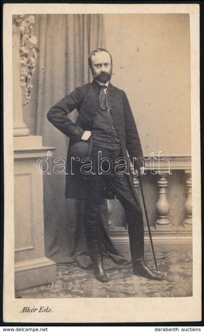 Cca 1880 Eduard Alker Budavár Portréfotó. VIzitkártya - Other & Unclassified