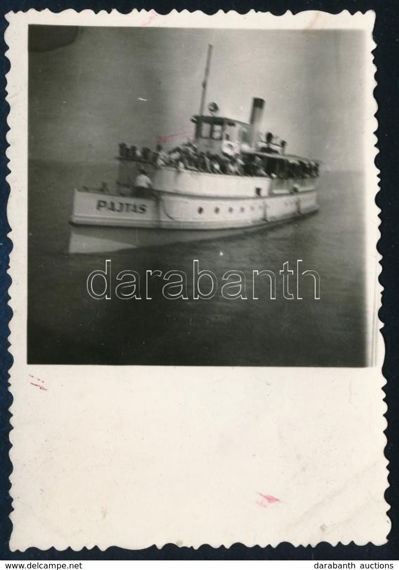 Cca 1950 Pajtás Nevű Hajó A Balatonon, 8,5x5,8 Cm - Other & Unclassified