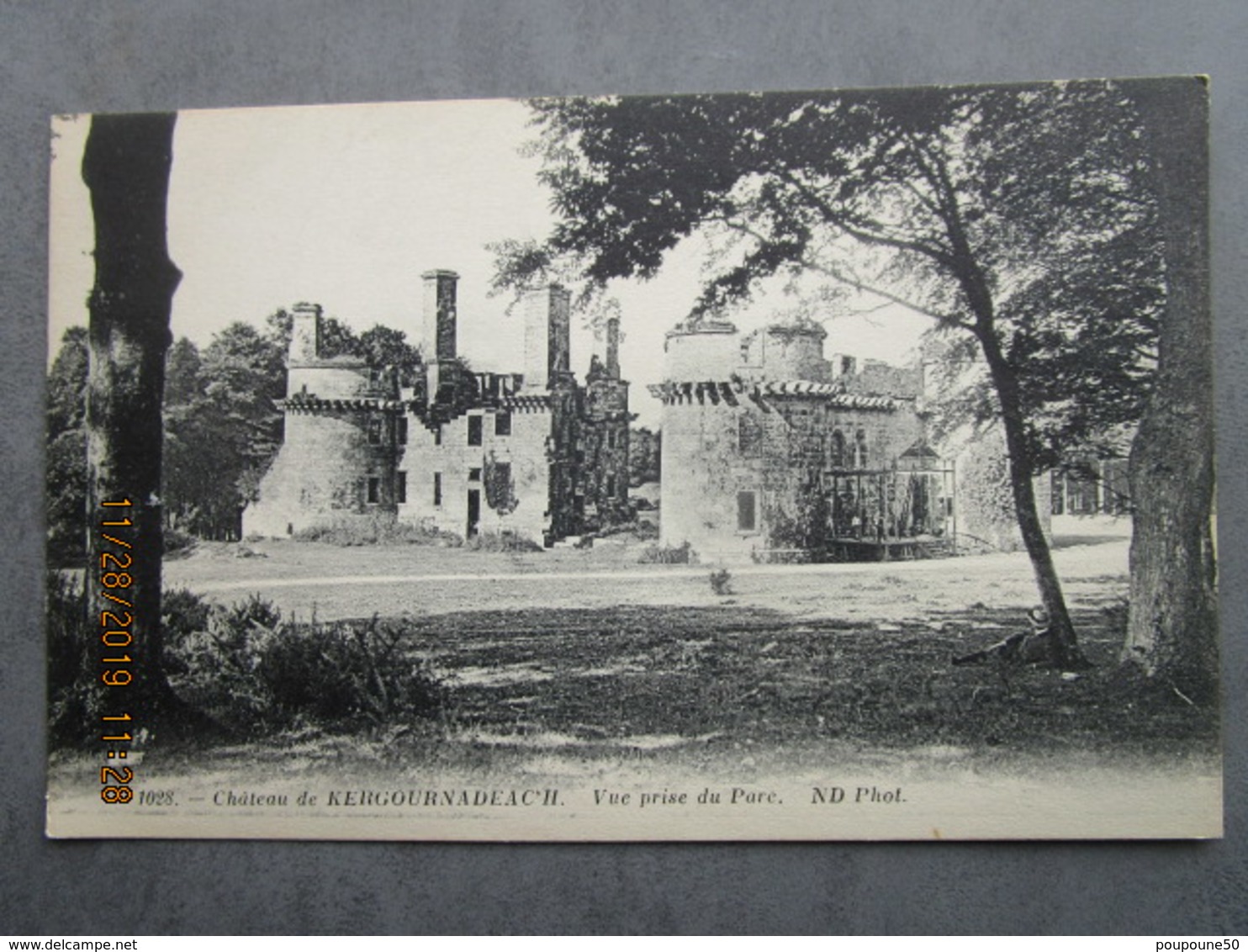 CPA 29 Finistère CLEDER - Le Château De KERGOURNADEA'CH - Vue Prise Du Parc, Environs Morlaix , Saint Pol De Léon 1910 - Cléder