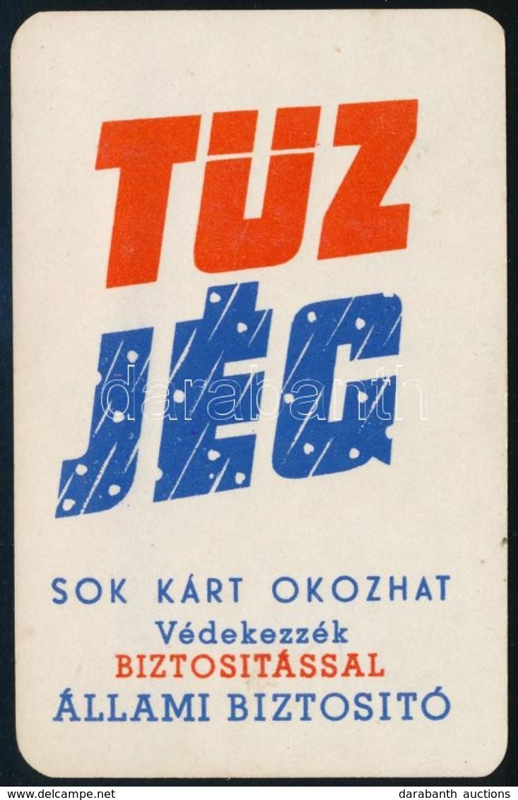 1959 Állami Biztosító Reklámos Kártyanaptár - Werbung