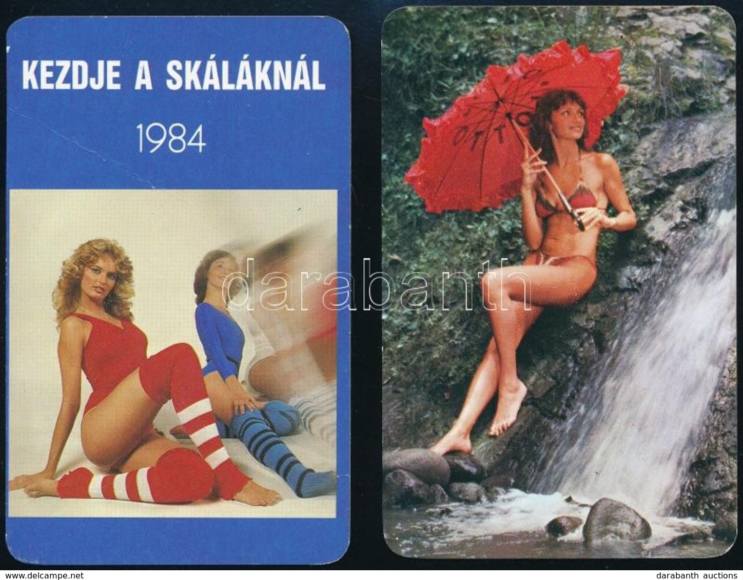 1978-1984 Skála, Toto-Lottó 3 Db Retro Erotikus Kártyanaptár - Werbung