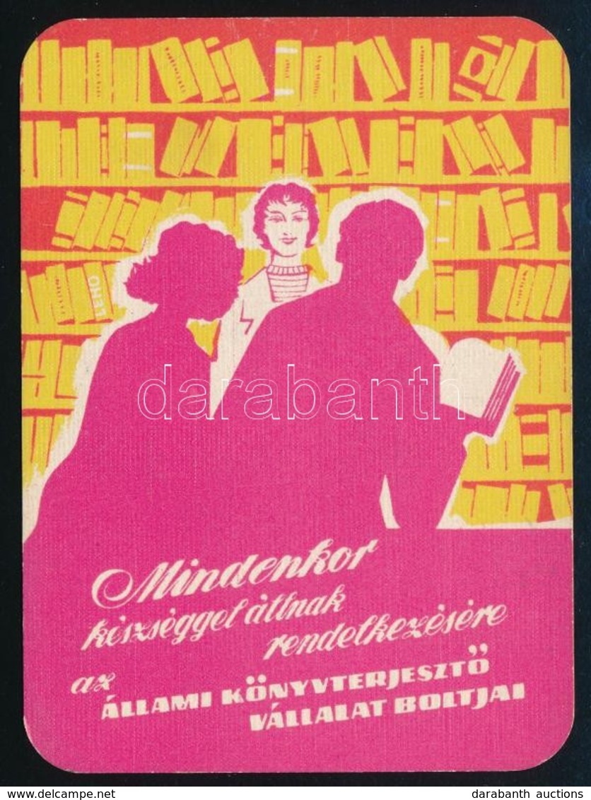 1959 Könyvterjesztő Vállalat Szabálytalan Méretű Reklámos Kártyanaptár - Advertising