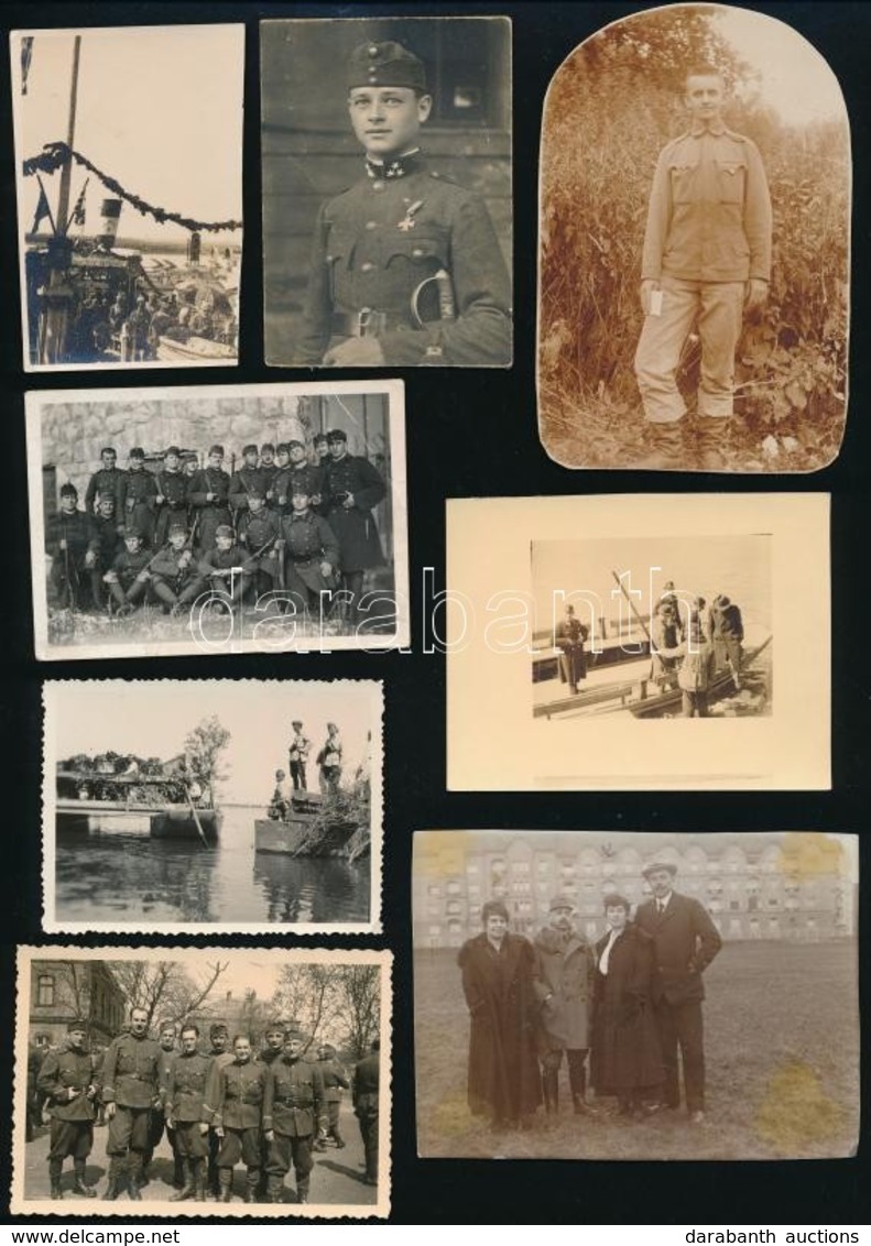 Cca 1945 Előtti Katonai Fotók, Különféle Helyszíneken és Változó Időpontokban Készült 21 Db Vintage Fénykép, 8x5,5 Cm és - Sonstige & Ohne Zuordnung