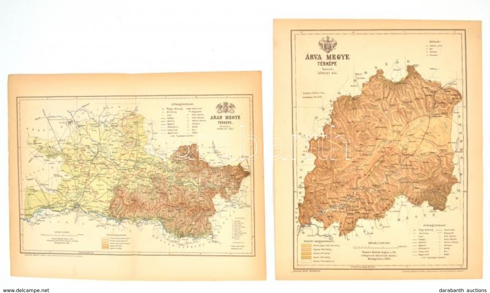 1897 Az összes Magyar Vármegye Térképe.: Posner Károly Metszése és Nyomása, 'Pallas Nagy Lexikona', Teljes Sorozat A Csa - Sonstige & Ohne Zuordnung