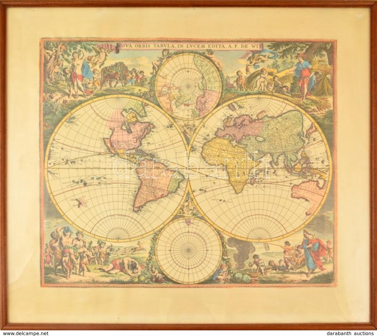 Frederik De Wit: Nova Orbis Tabula Térképének Reprint Kiadása, Német Nyelvű Tanulmánnyal (München, 1985, Batenberg Verla - Sonstige & Ohne Zuordnung